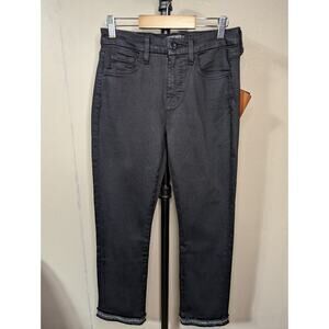 NEW 7 for all mankind Size 4 Black Ankle Straight Pants Jeans Sparkly Sculpting